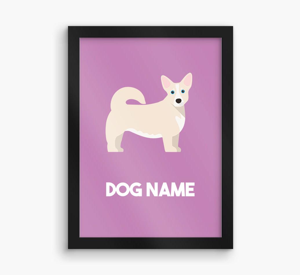 Dog Name & Profile: Personalized {breedFullName} Framed Print