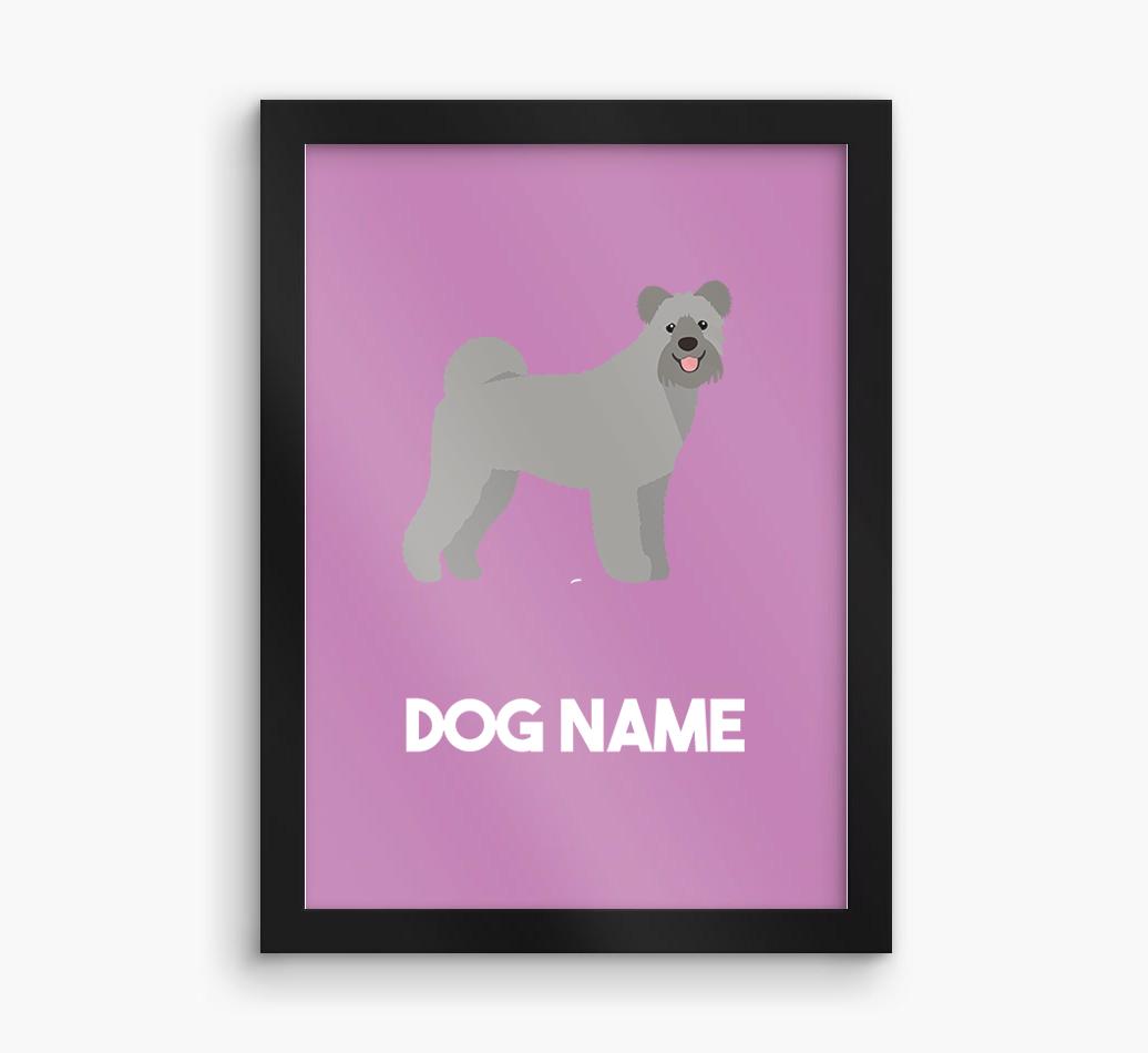 Dog Name & Profile: Personalized {breedFullName} Framed Print