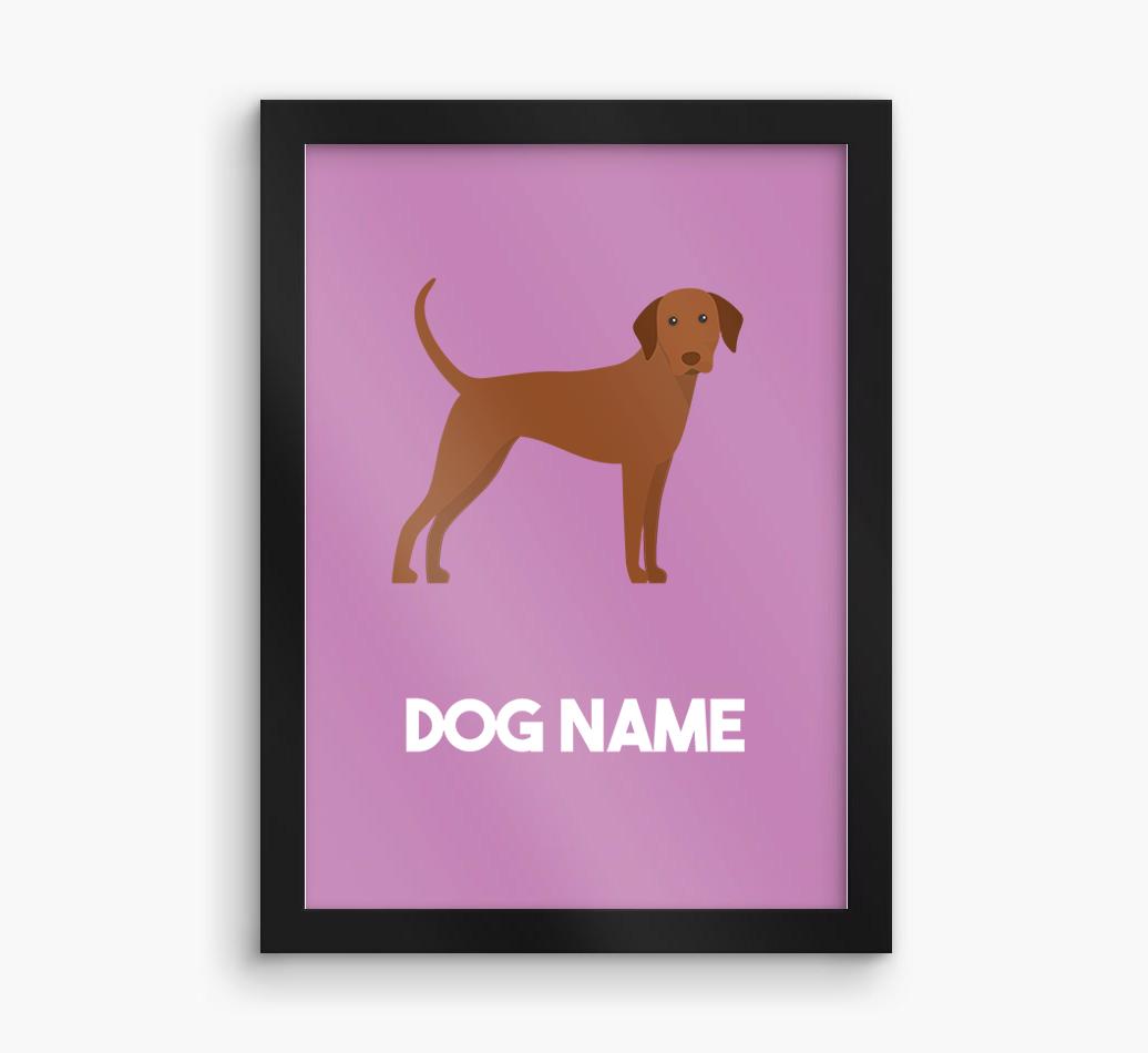 Dog Name & Profile: Personalised {breedFullName} Framed Print