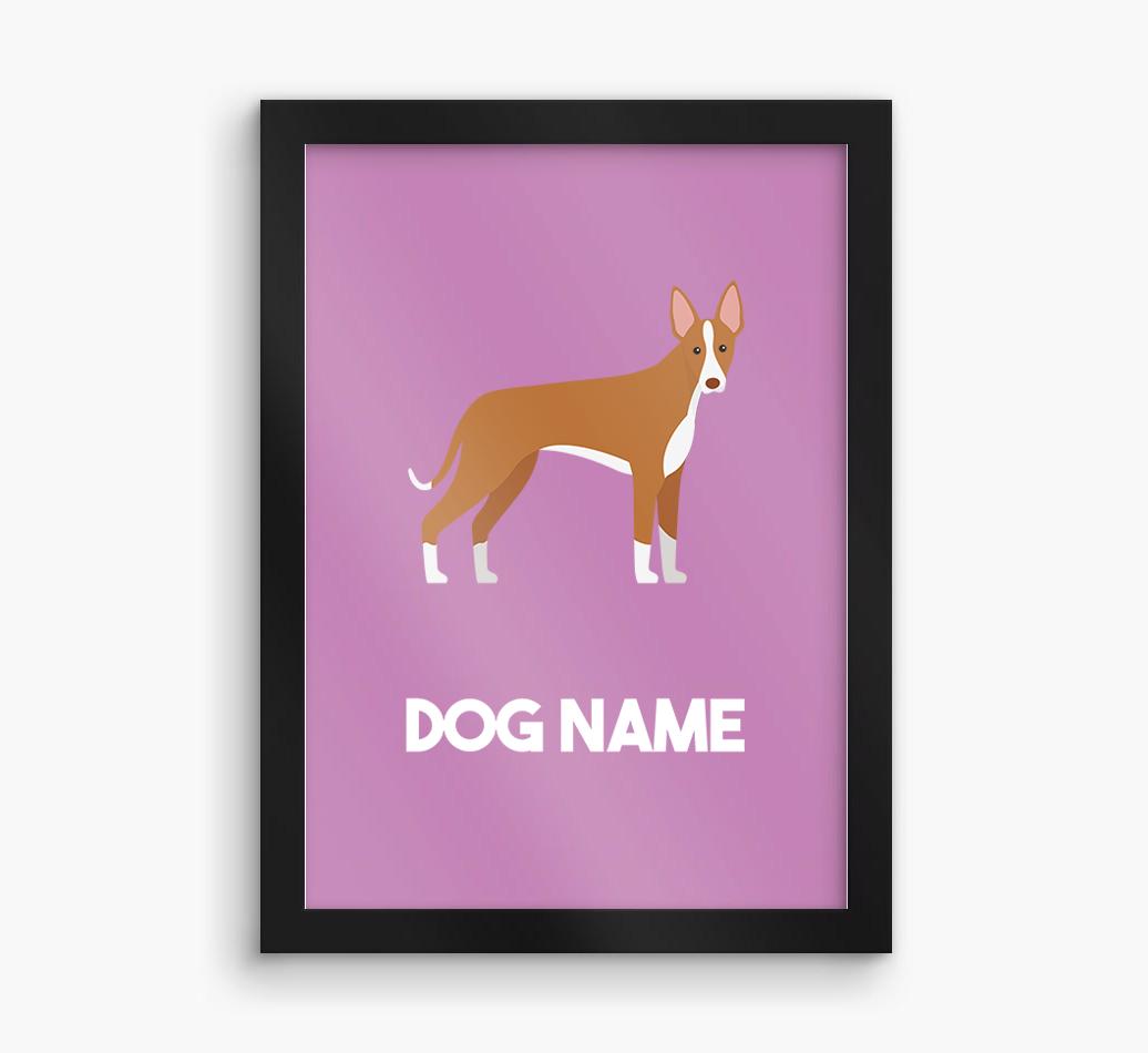 Dog Name & Profile: Personalized {breedFullName} Framed Print