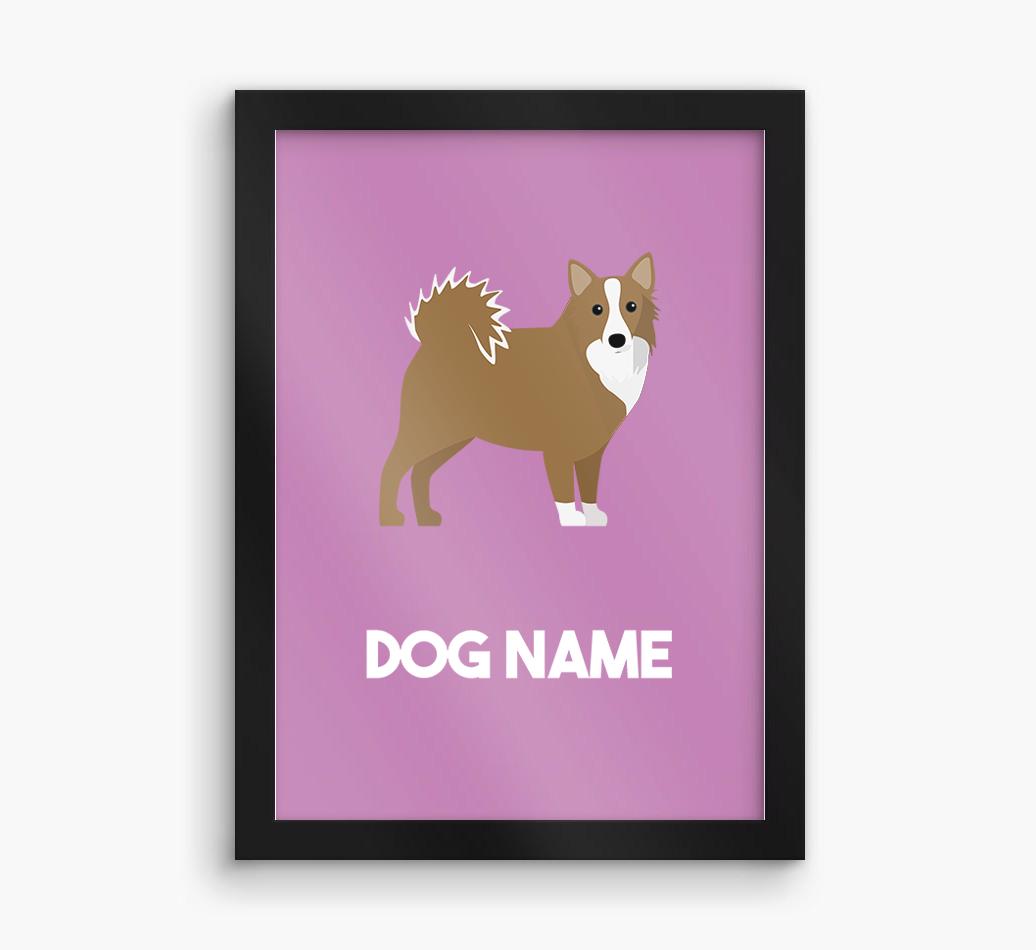 Dog Name & Profile: Personalized {breedFullName} Framed Print