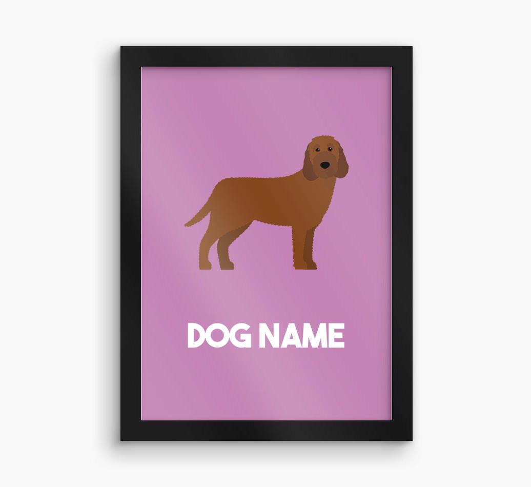 Dog Name & Profile: Personalized {breedFullName} Framed Print