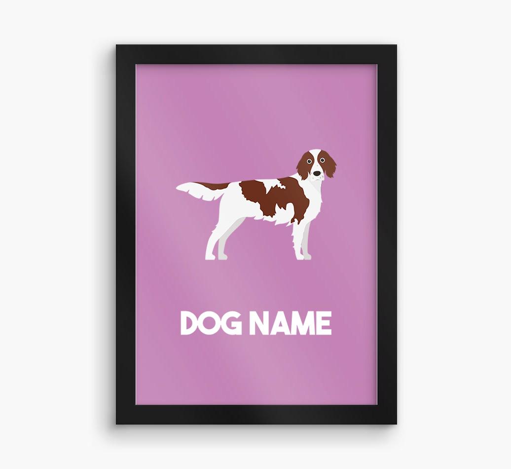 Dog Name & Profile: Personalized {breedFullName} Framed Print