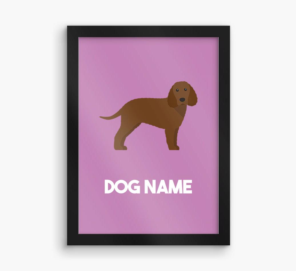 Dog Name & Profile: Personalized {breedFullName} Framed Print