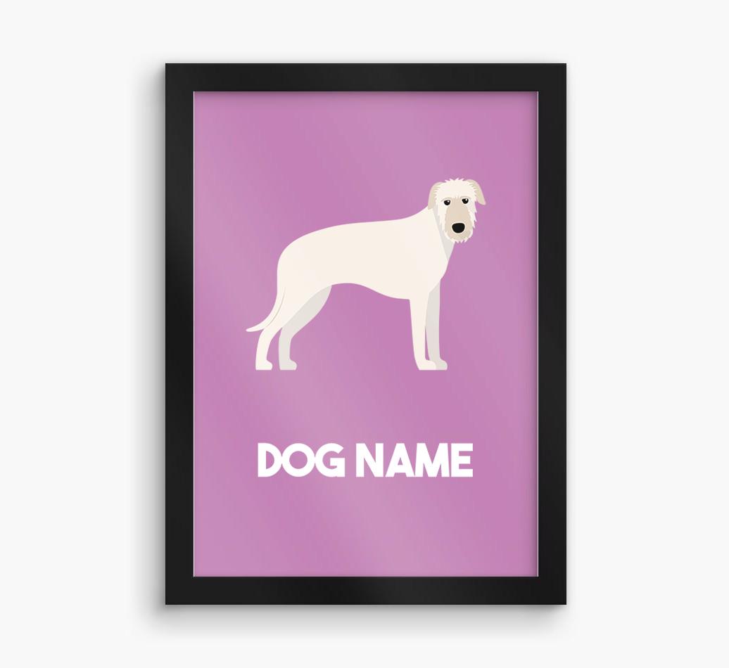 Dog Name & Profile: Personalized {breedFullName} Framed Print