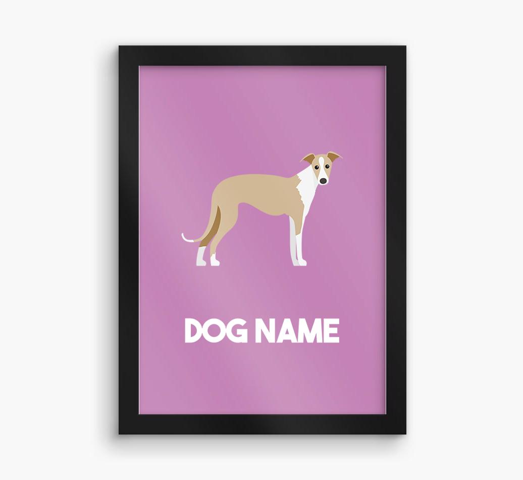 Dog Name & Profile: Personalized {breedFullName} Framed Print