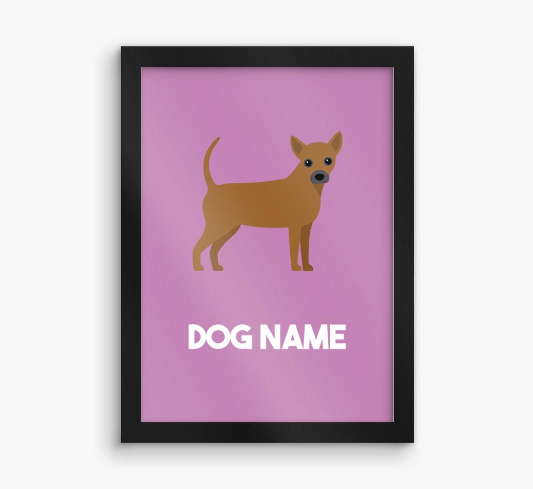 Dog Name & Profile: Personalized {breedFullName} Framed Print
