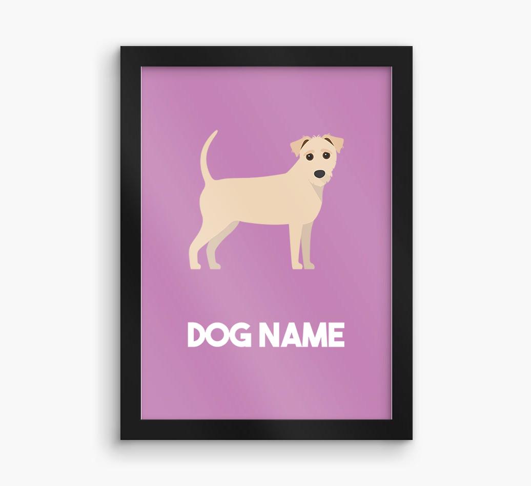 Dog Name & Profile: Personalized {breedFullName} Framed Print