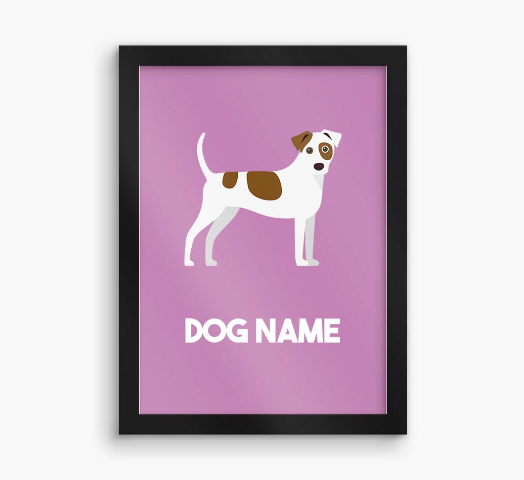 Dog Name & Profile: Personalized {breedFullName} Framed Print