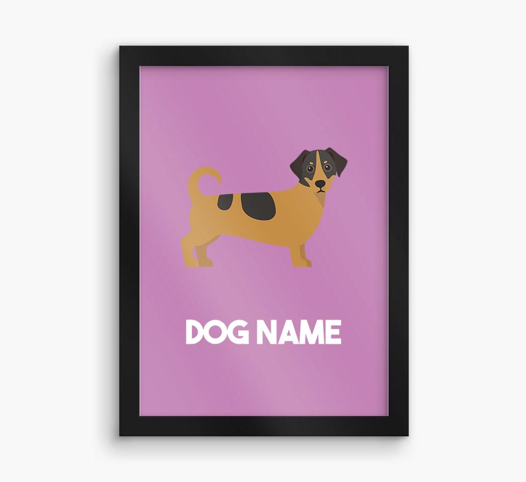 Dog Name & Profile: Personalized {breedFullName} Framed Print