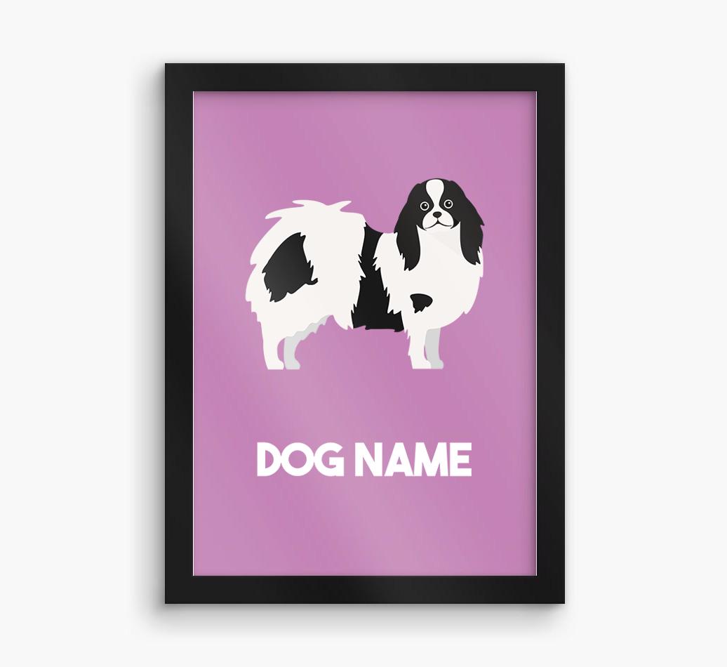 Dog Name & Profile: Personalized {breedFullName} Framed Print
