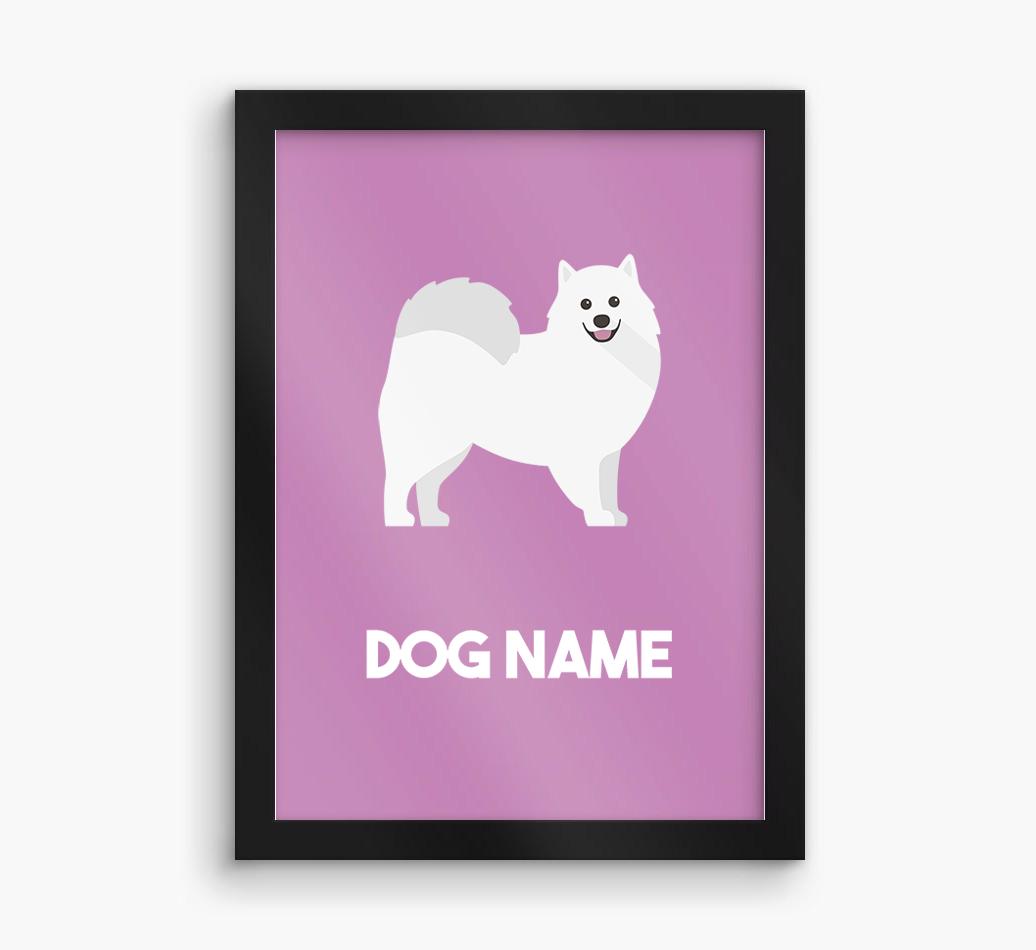 Dog Name & Profile: Personalized {breedFullName} Framed Print