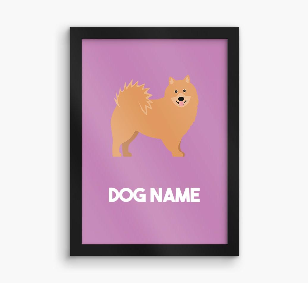 Dog Name & Profile: Personalized {breedFullName} Framed Print