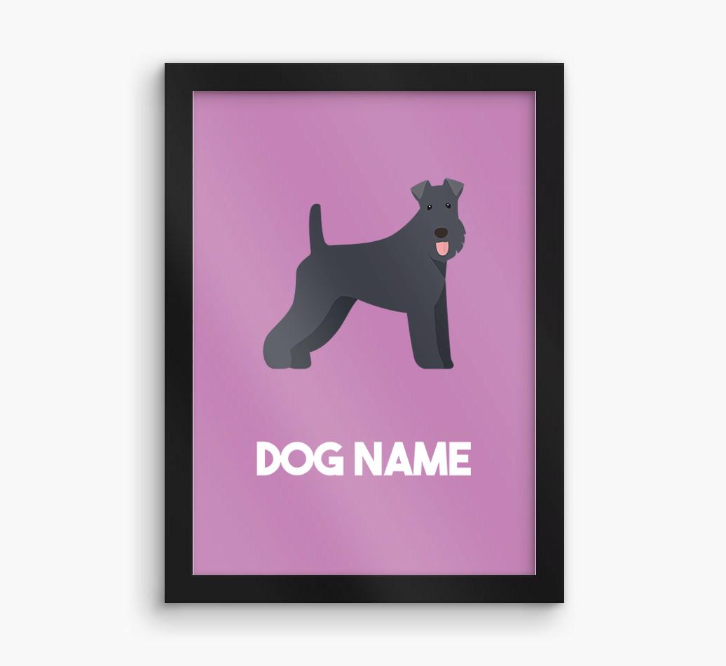 Dog Name & Profile: Personalized {breedFullName} Framed Print