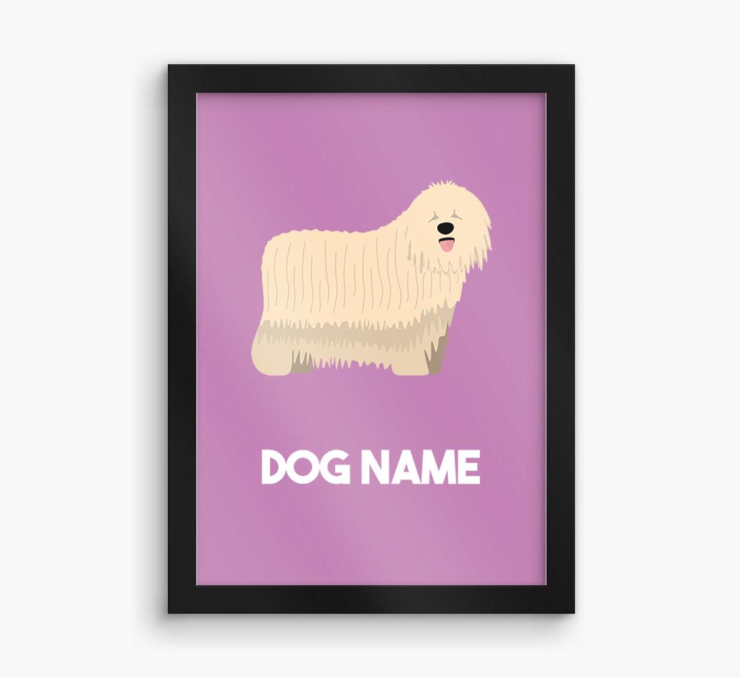 Dog Name & Profile: Personalized {breedFullName} Framed Print