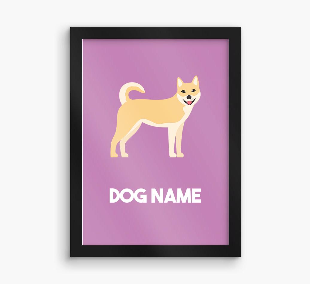 Dog Name & Profile: Personalized {breedFullName} Framed Print