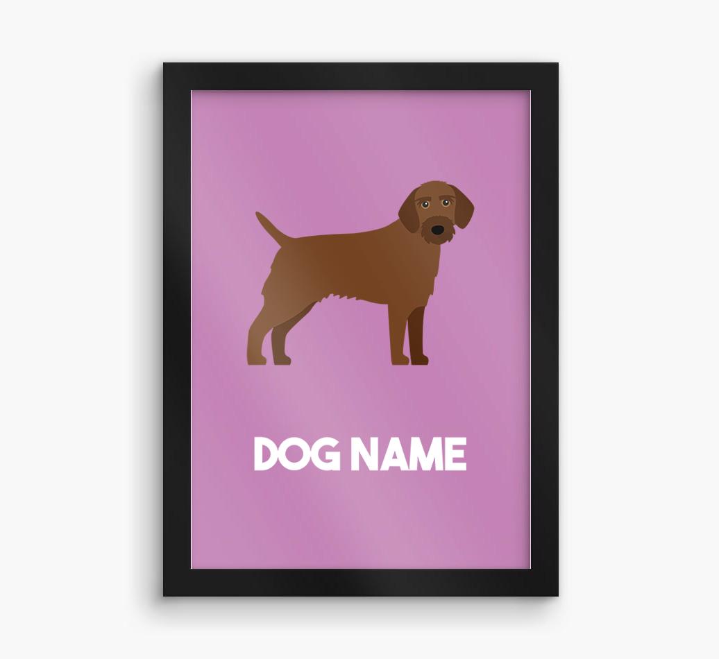 Dog Name & Profile: Personalized {breedFullName} Framed Print
