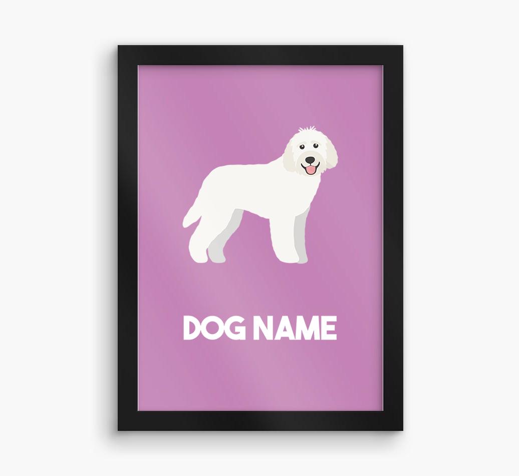 Dog Name & Profile: Personalized {breedFullName} Framed Print
