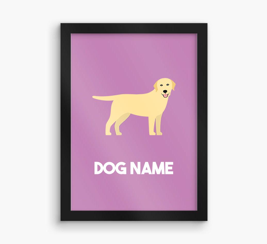 Dog Name & Profile: Personalized {breedFullName} Framed Print