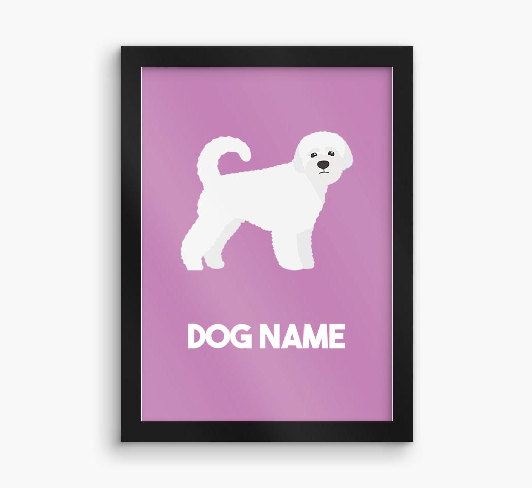 Dog Name & Profile: Personalized {breedFullName} Framed Print