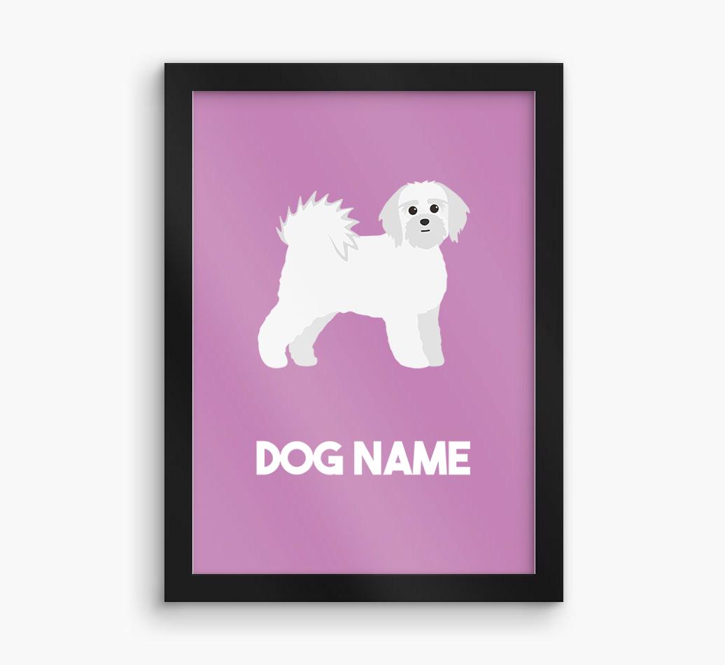 Dog Name & Profile: Personalized {breedFullName} Framed Print