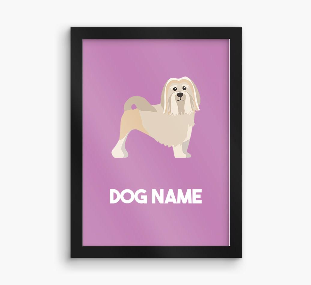 Dog Name & Profile: Personalized {breedFullName} Framed Print