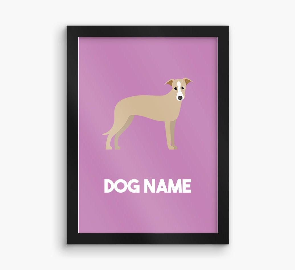 Dog Name & Profile: Personalized {breedFullName} Framed Print