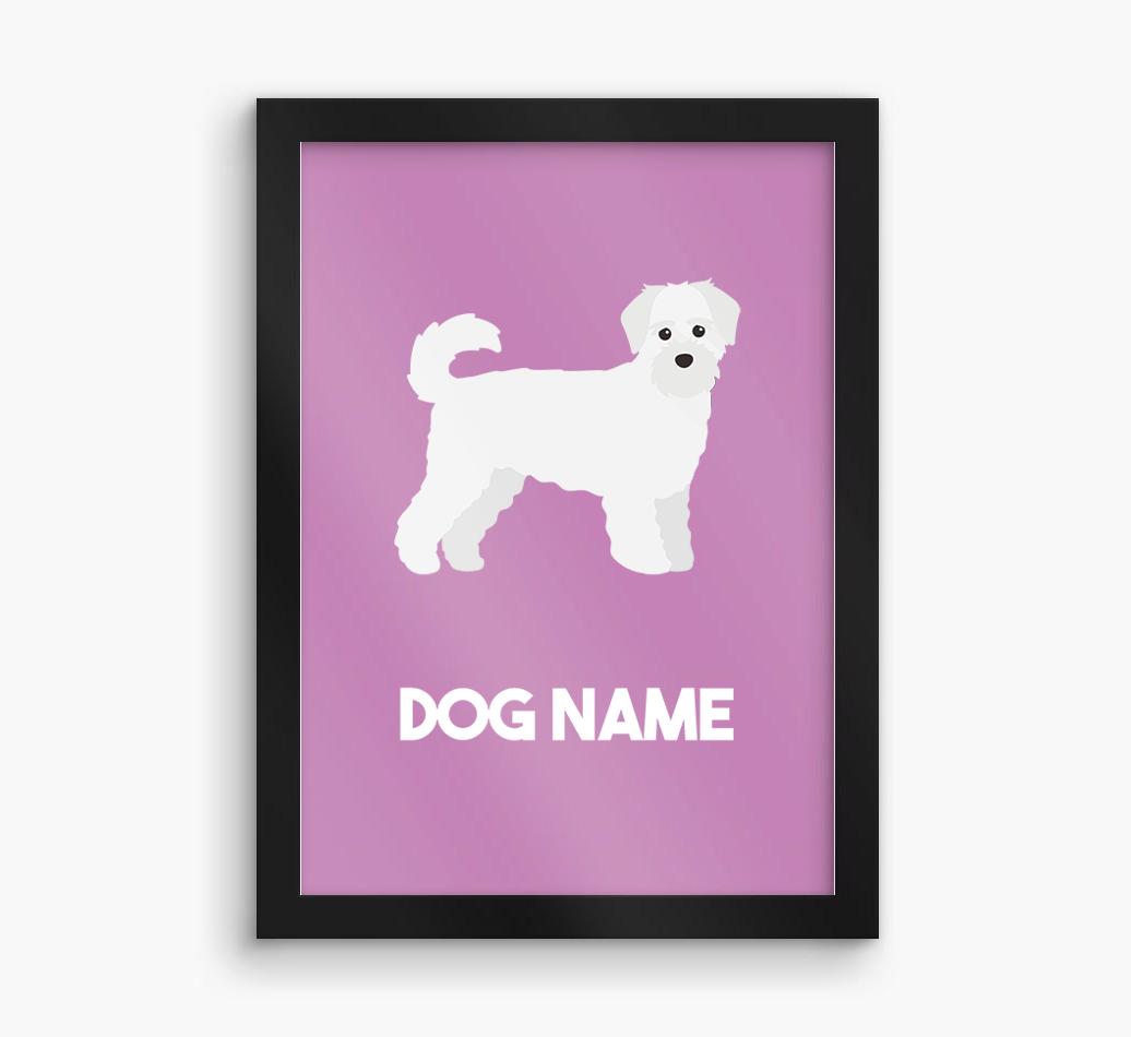 Dog Name & Profile: Personalized {breedFullName} Framed Print
