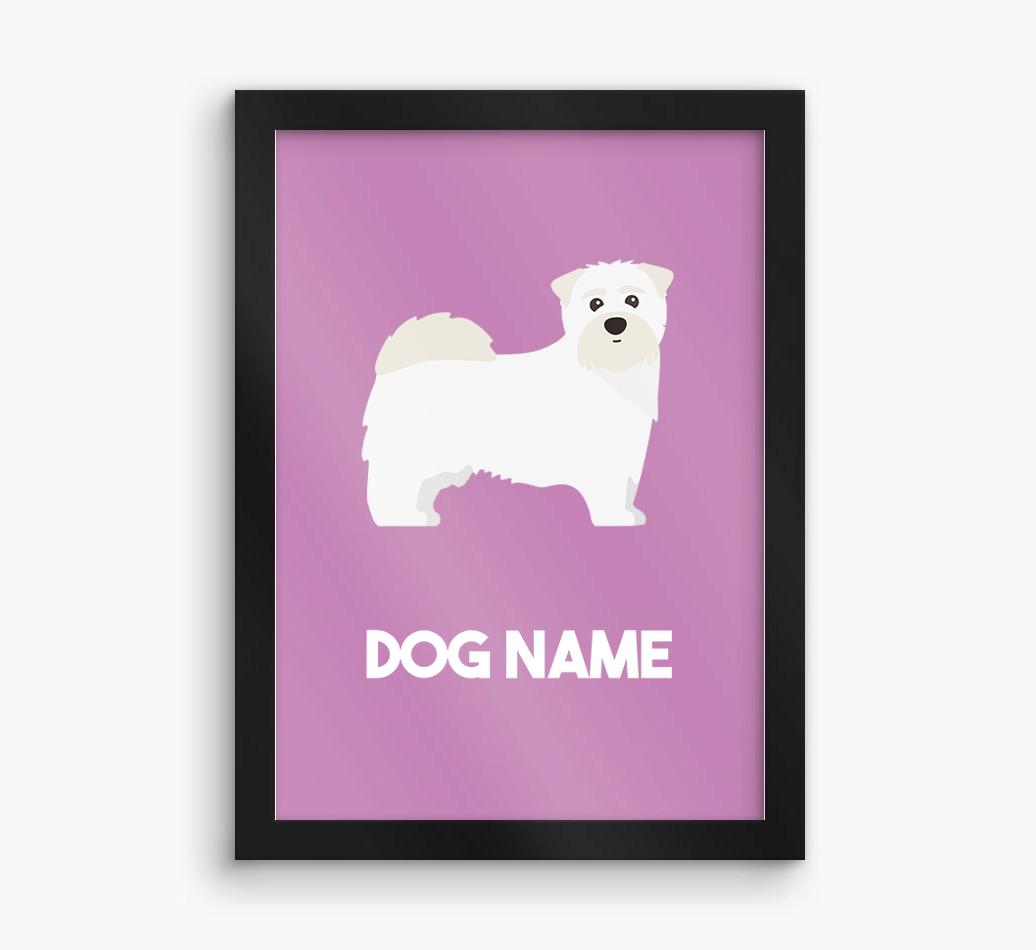 Dog Name & Profile: Personalized {breedFullName} Framed Print