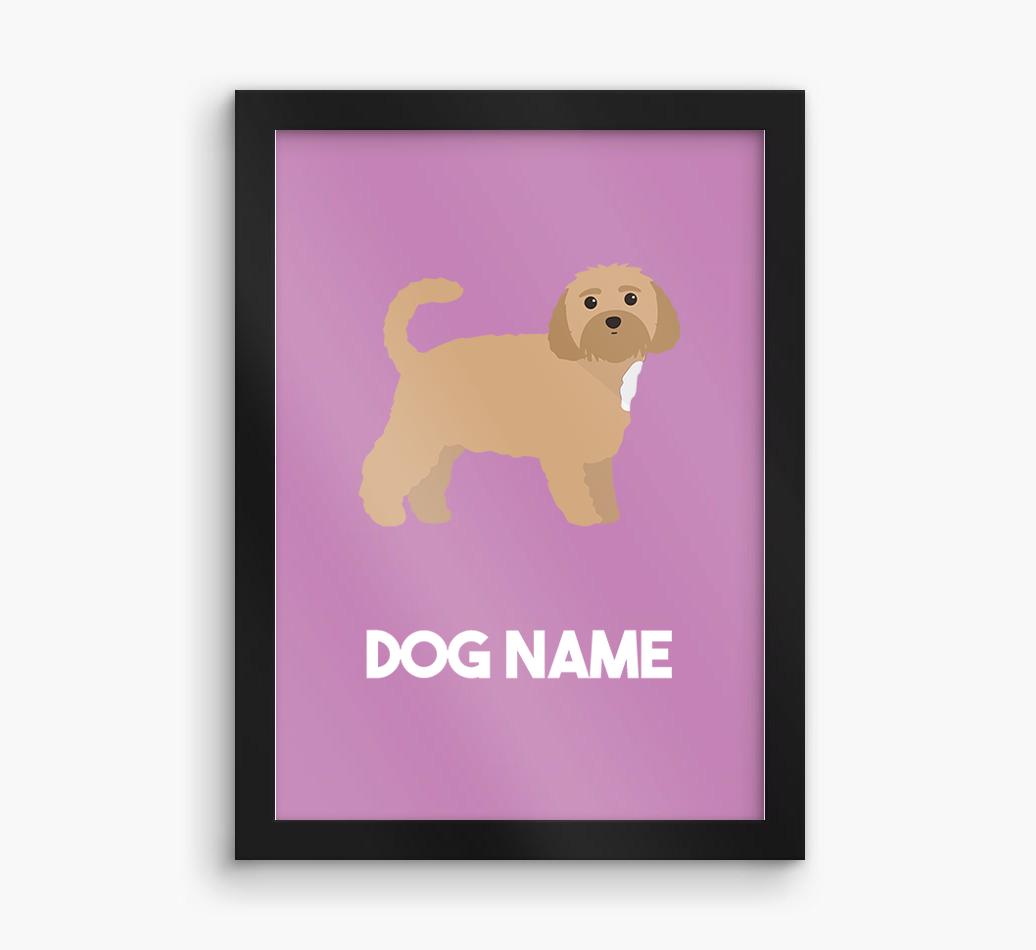 Dog Name & Profile: Personalized {breedFullName} Framed Print