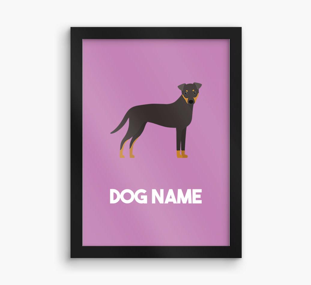 Dog Name & Profile: Personalized {breedFullName} Framed Print
