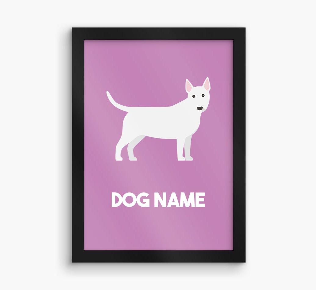 Dog Name & Profile: Personalized {breedFullName} Framed Print