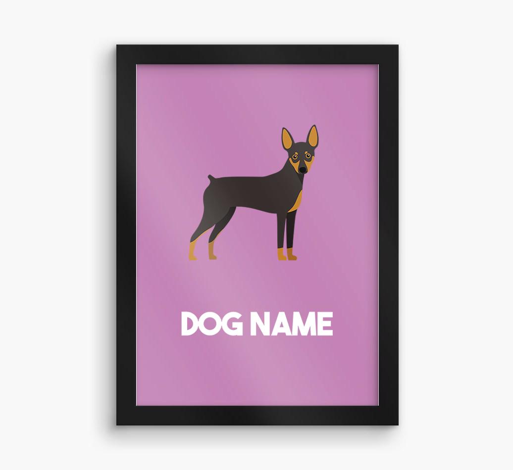 Dog Name & Profile: Personalized {breedFullName} Framed Print