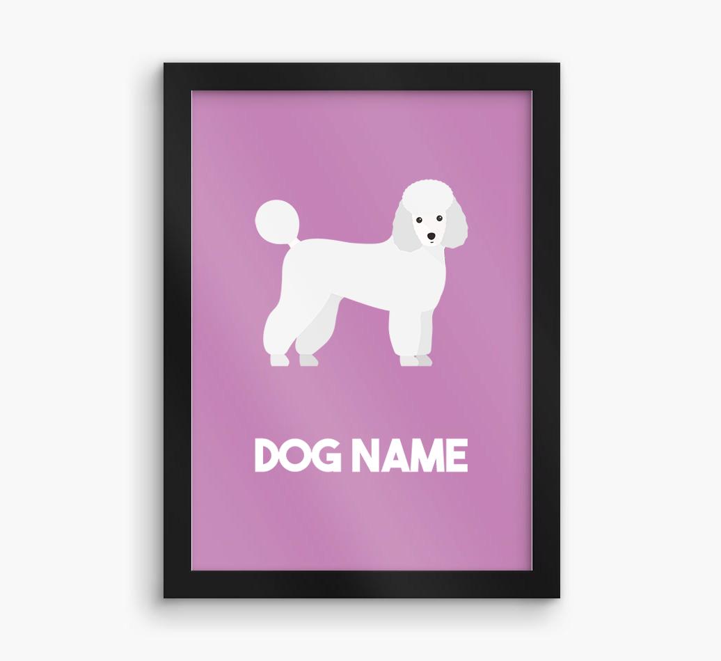 Dog Name & Profile: Personalized {breedFullName} Framed Print