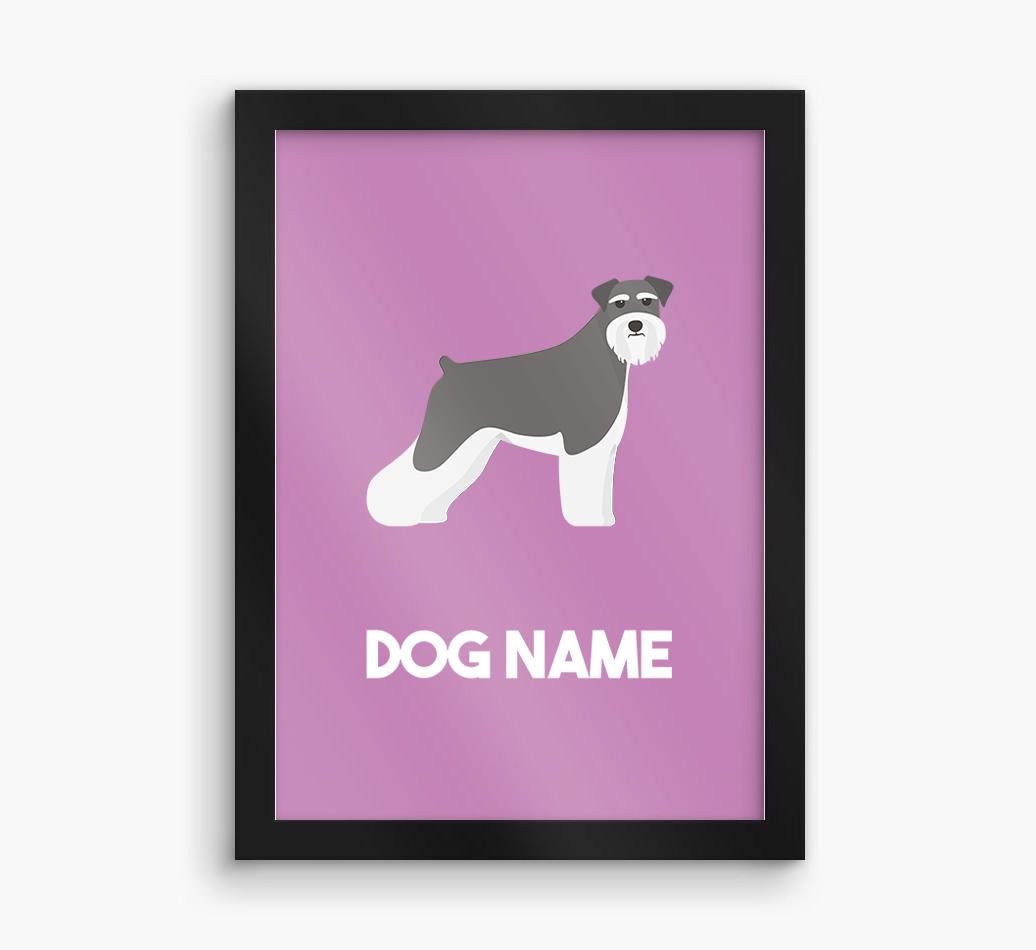 Dog Name & Profile: Personalized {breedFullName} Framed Print