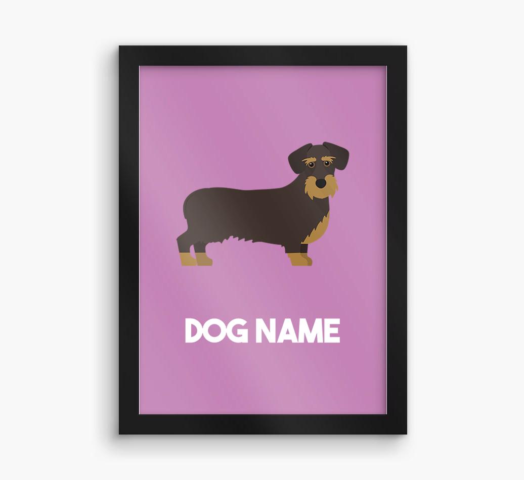 Dog Name & Profile: Personalized {breedFullName} Framed Print