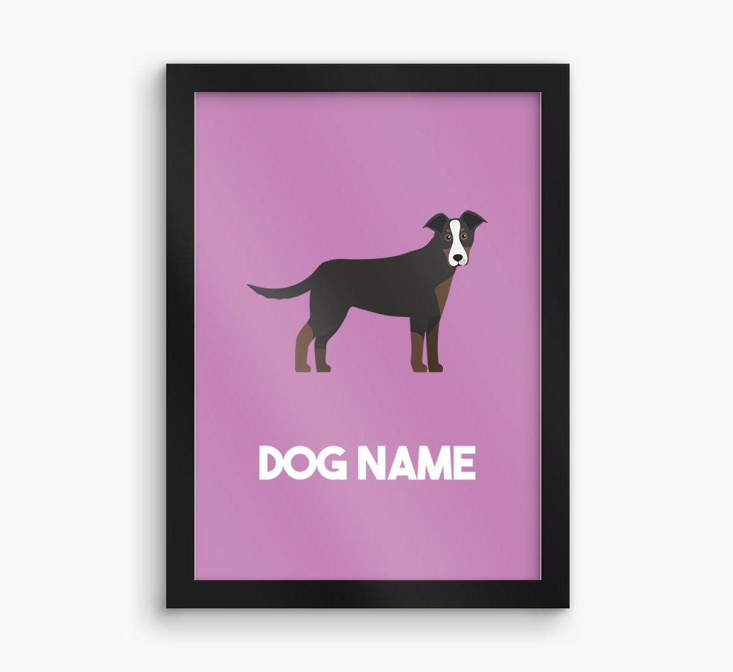 Dog Name & Profile: Personalized {breedFullName} Framed Print