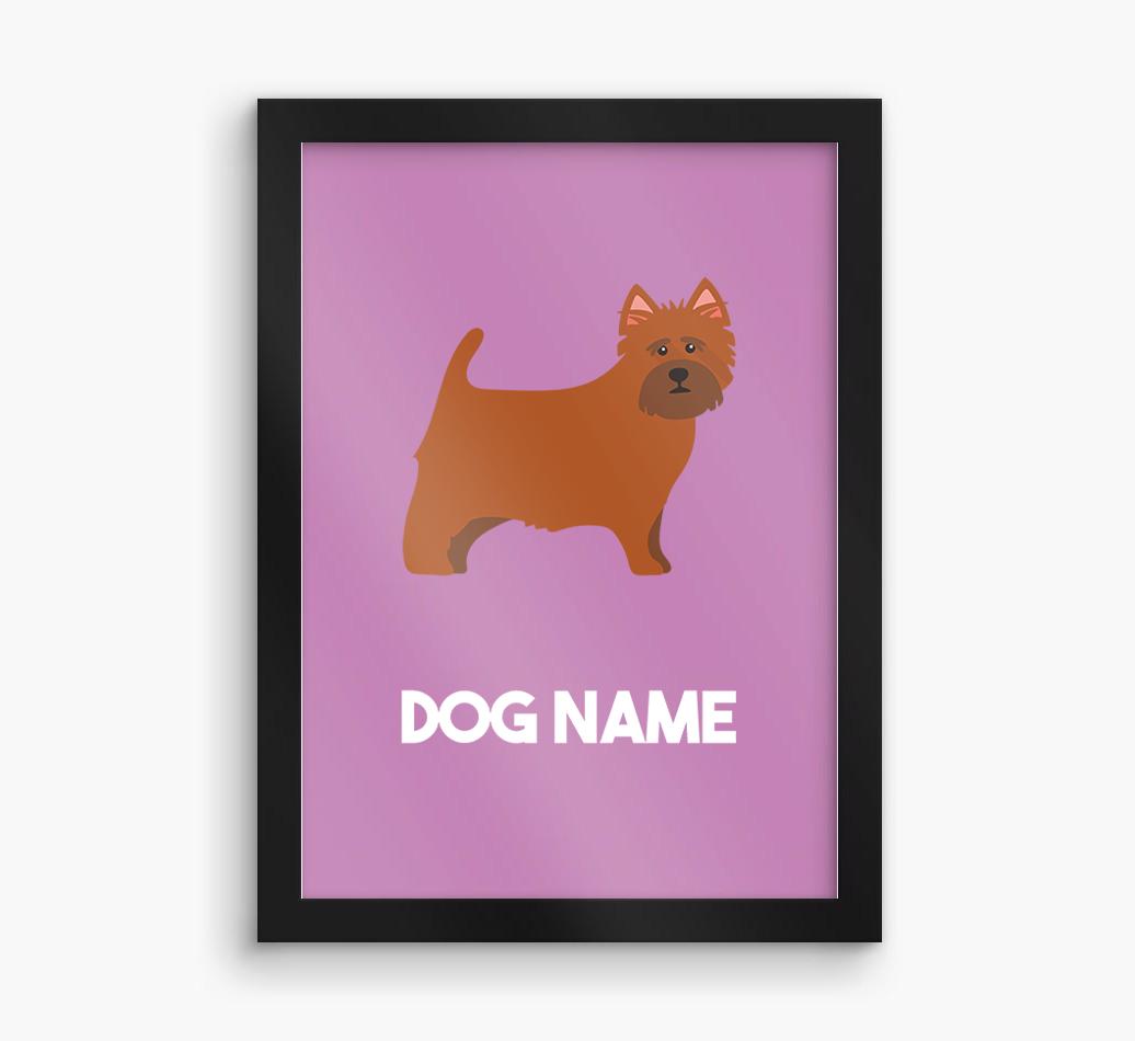 Dog Name & Profile: Personalized {breedFullName} Framed Print