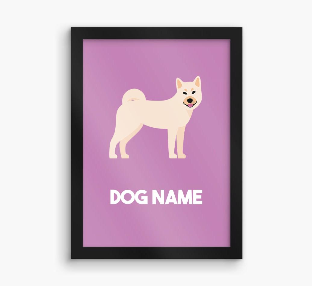 Dog Name & Profile: Personalized {breedFullName} Framed Print