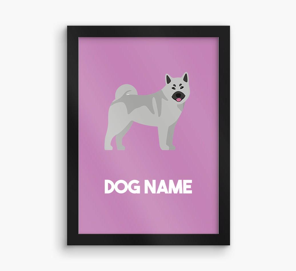 Dog Name & Profile: Personalized {breedFullName} Framed Print