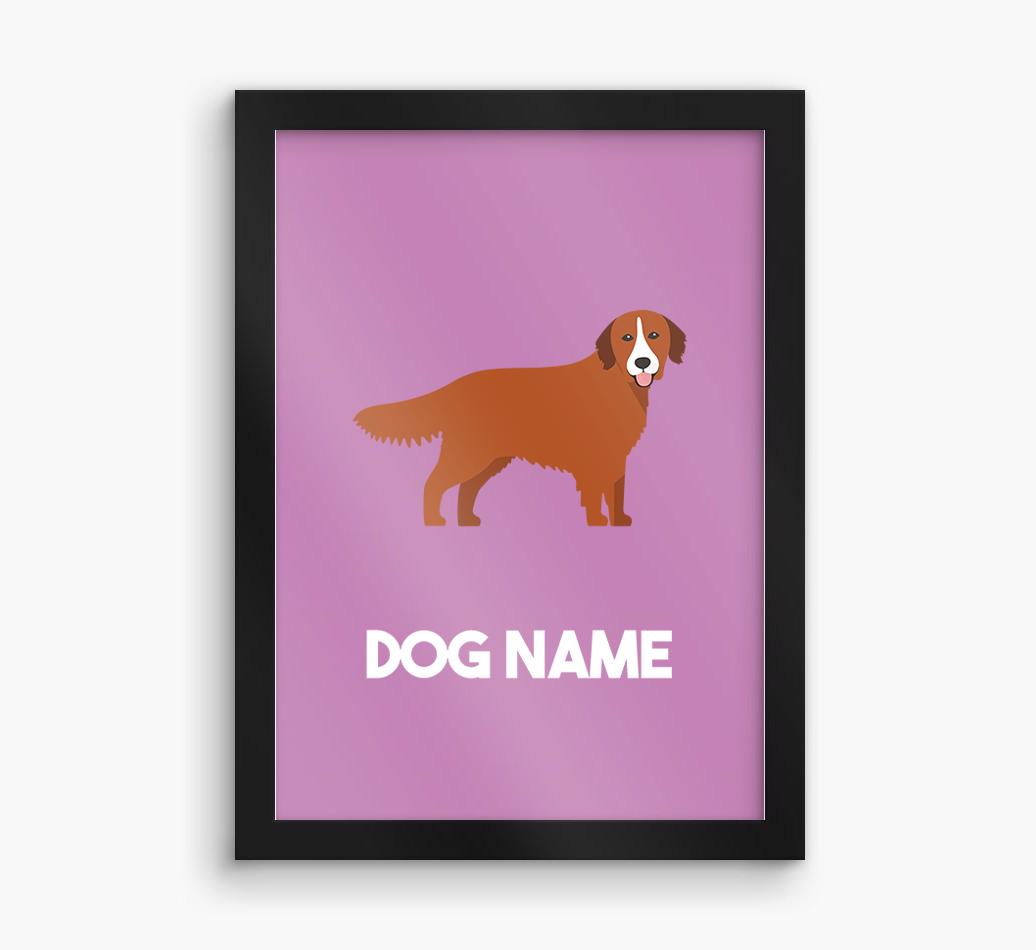 Dog Name & Profile: Personalized {breedFullName} Framed Print