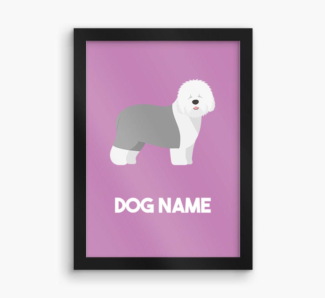 Dog Name & Profile: Personalized {breedFullName} Framed Print