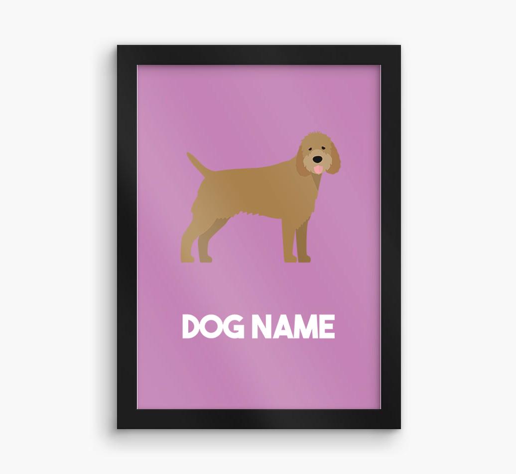 Dog Name & Profile: Personalized {breedFullName} Framed Print