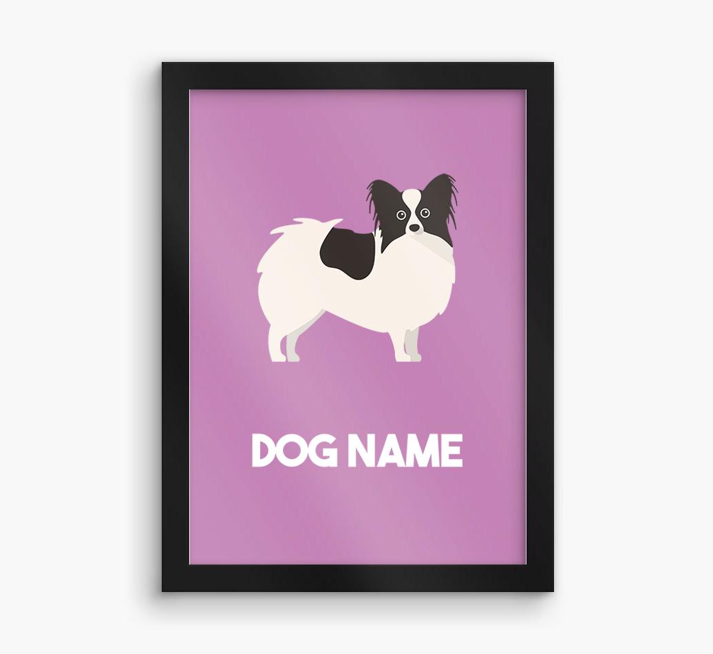 Dog Name & Profile: Personalized {breedFullName} Framed Print