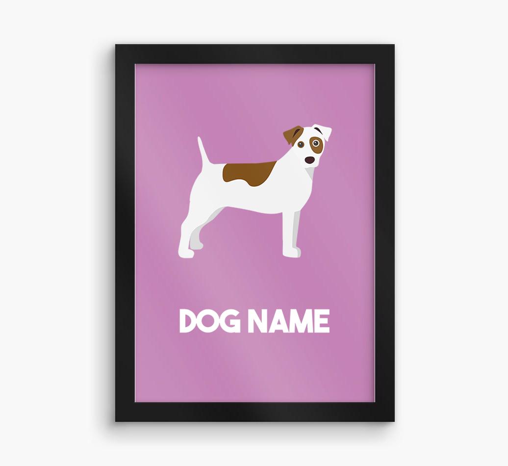 Dog Name & Profile: Personalized {breedFullName} Framed Print