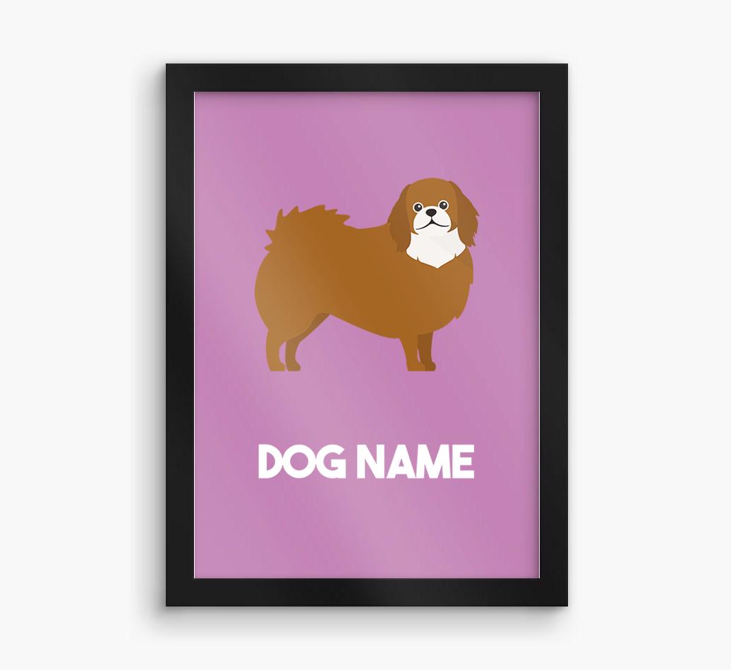 Dog Name & Profile: Personalized {breedFullName} Framed Print