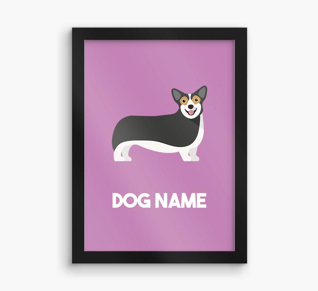 Dog Name & Profile: Personalized {breedFullName} Framed Print