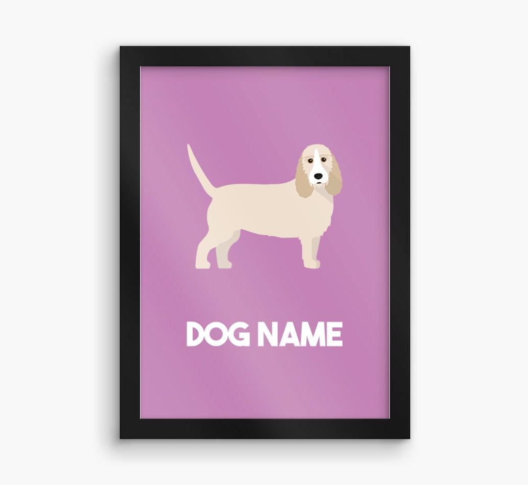 Dog Name & Profile: Personalized {breedFullName} Framed Print
