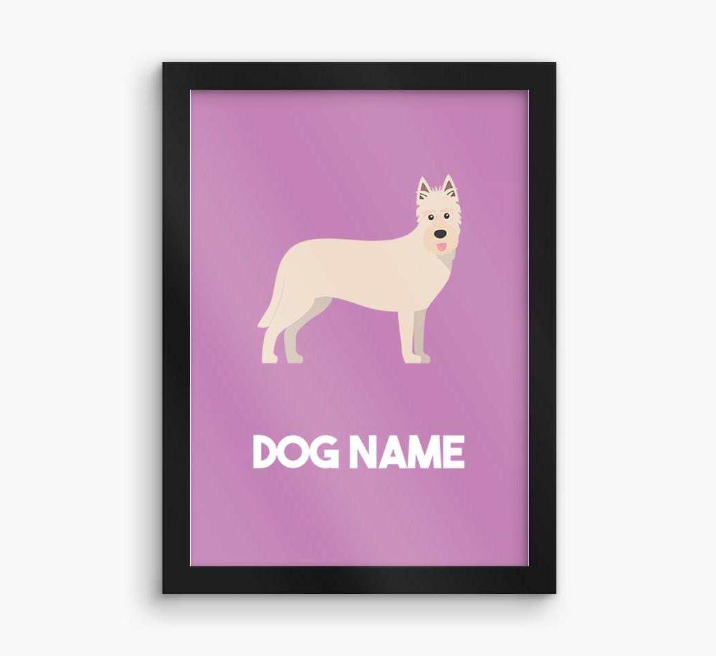 Dog Name & Profile: Personalized {breedFullName} Framed Print