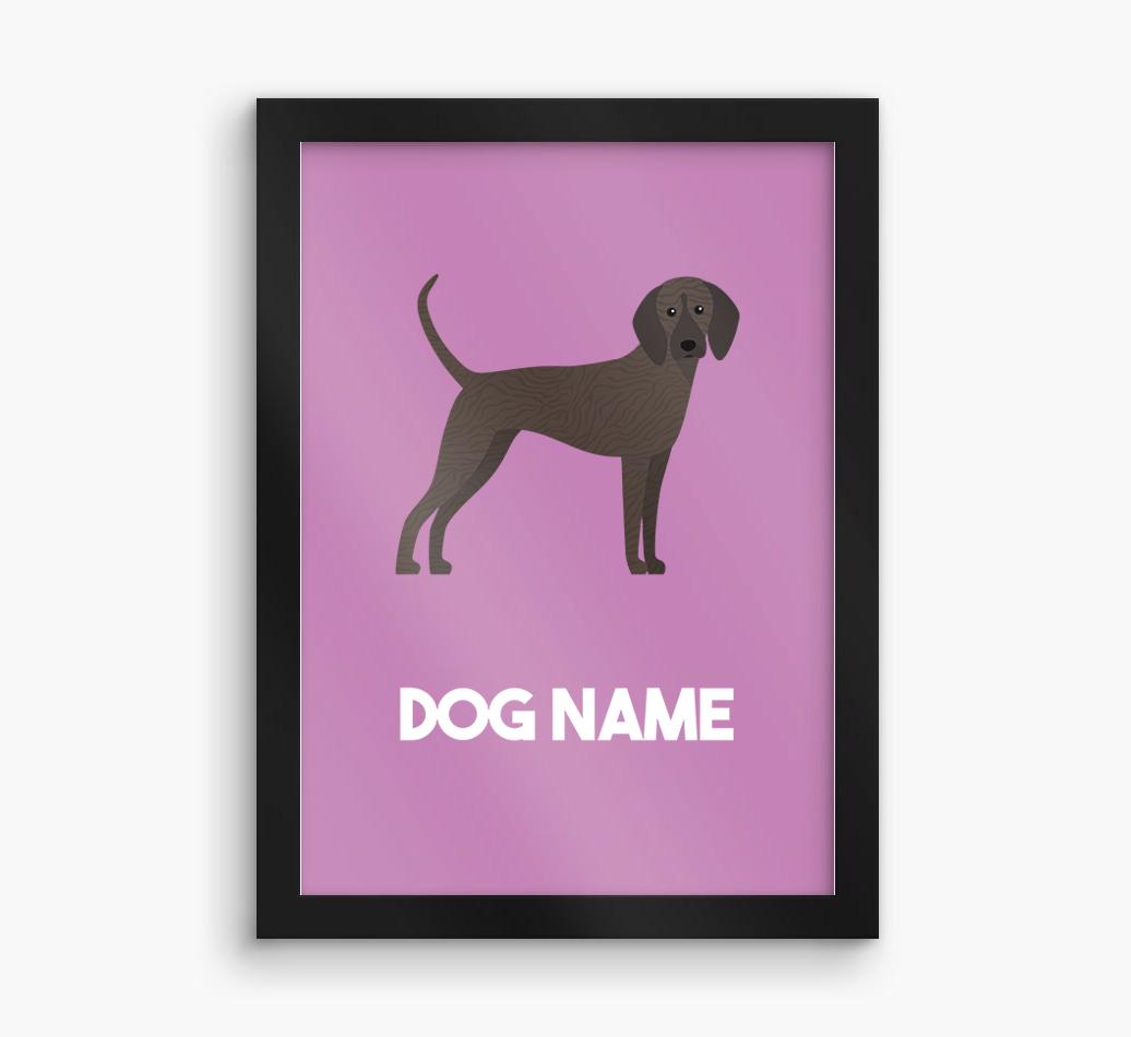Dog Name & Profile: Personalized {breedFullName} Framed Print